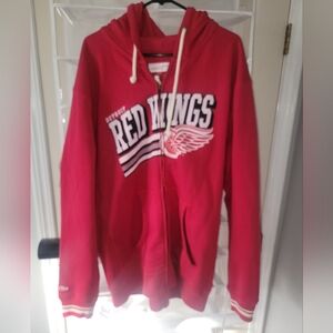 Mitchell And Ness Red Wings Hoodie Size 3XL